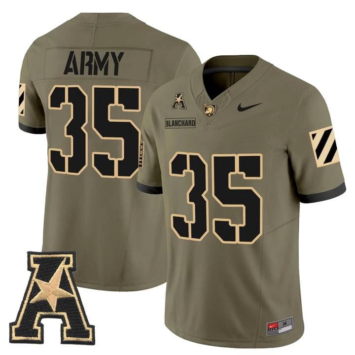 Doc Blanchard Jersey #35 Army Black Knights 2025 Vapor Stitched by My Store NCAA Football Jerseys