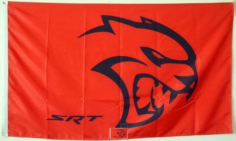 Dodge Challenger SRT Hellcat Flag 3X5 Ft Polyester Banner USA 90x150cm by flagsjustdoit