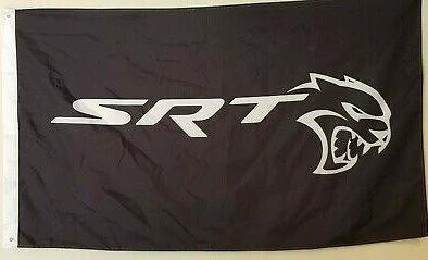 Dodge Challenger SRT Hellcat Flag Black 3X5 Ft Polyester Banner USA 90x150cm by flagsjustdoit