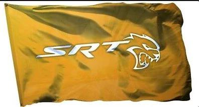 Dodge Challenger SRT Hellcat Flag Yellow 3X5 Ft Polyester Banner USA 90x150cm by flagsjustdoit
