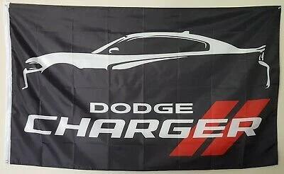 Dodge Charger Flag Black 3X5 Ft Polyester Banner USA 90x150cm by flagsjustdoit