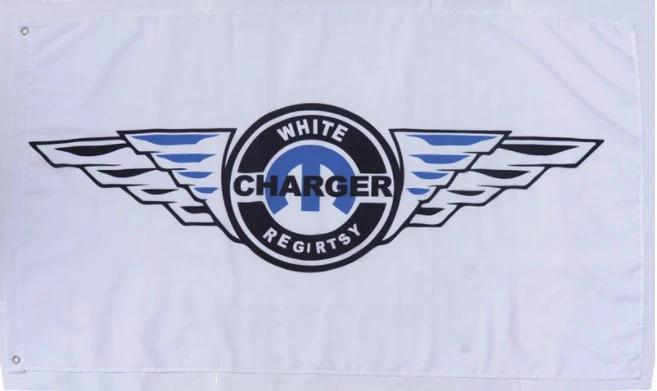 Dodge Charger RT White Flag 3X5 Ft Polyester Banner USA 90x150cm by flagsjustdoit
