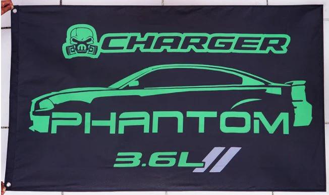 Dodge Flag Charger Phantom Flag 3X5 Ft Polyester Banner USA 90x150cm by flagsjustdoit