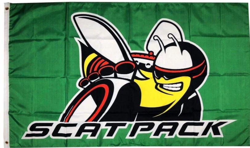 Dodge Scat Pack Challenger Super Bee Charger Dart Flag 3X5 Ft Polyester Banner USA 90x150cm by flagsjustdoit