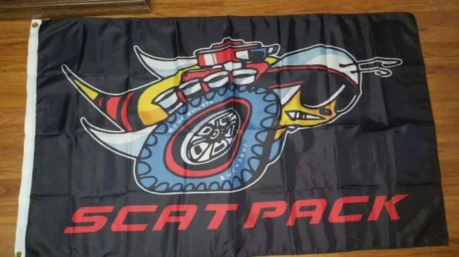 Dodge Scatpack Flag 3X5 Ft Polyester Banner USA 90x150cm by flagsjustdoit
