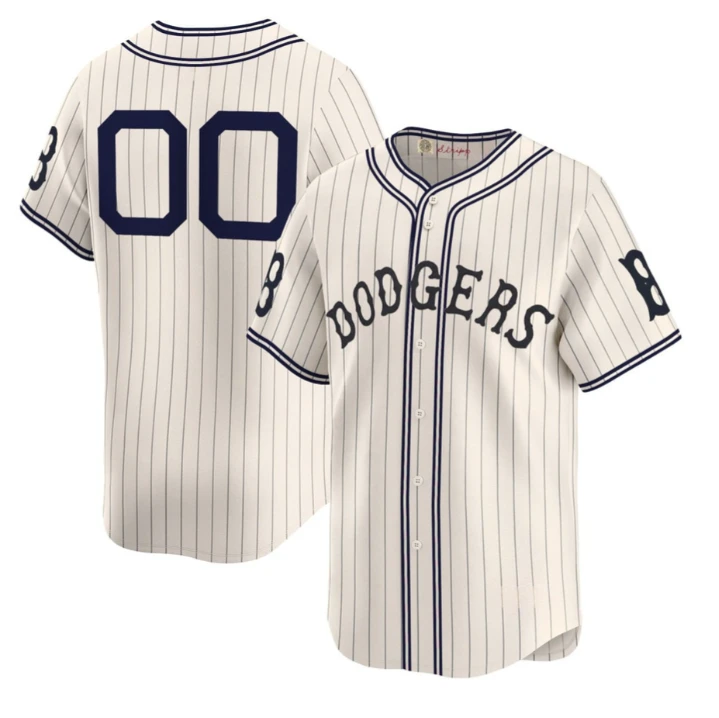 Dodgers Cream Custom Jersey - All Stitched by My Store