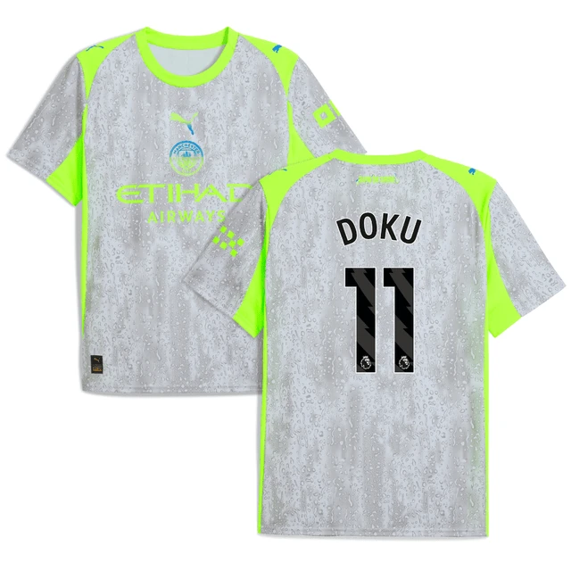 Doku 11 Manchester City 2025-26 Third Men Jersey – Gray by Soccer Jersey