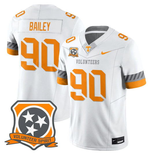 Dominic Bailey Jersey #90 Tennessee Volunteers 2025 Spirit Stitched White by My Store