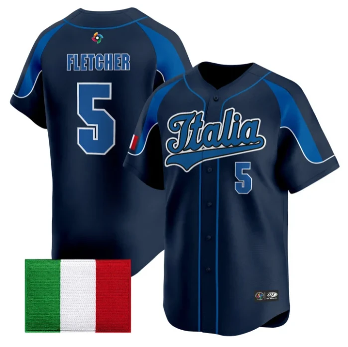 Dominic Fletcher Jersey #5 Team Italy 2026 World Baseball Classic Stitched by My Store