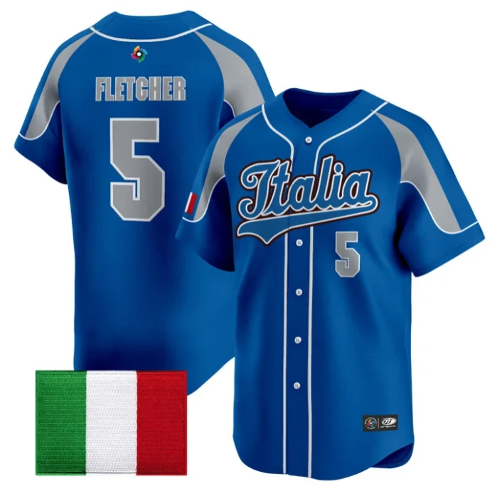 Dominic Fletcher Jersey #5 Team Italy 2026 World Baseball Classic Stitched by My Store