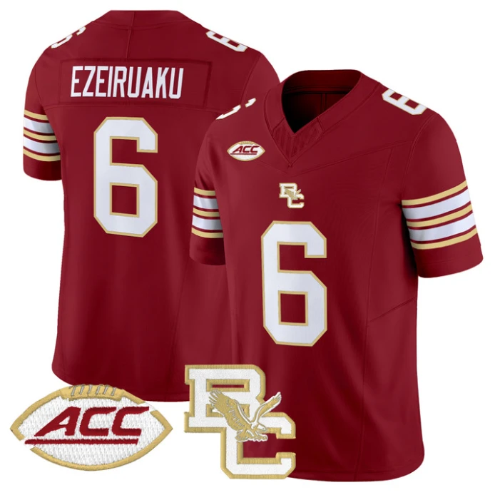 Donovan Ezeiruaku Jersey #6 Boston College Eagles 2025 Vapor Stitched Maroon by NCAA Football Jersey