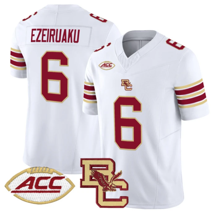 Donovan Ezeiruaku Jersey #6 Boston College Eagles 2025 Vapor Stitched White by NCAA Football Jersey