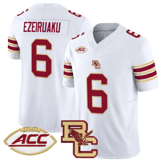 Donovan Ezeiruaku Jersey #6 Boston College Eagles 2025 Vapor Stitched White by NCAA Football Jersey