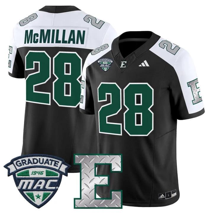 Dontae McMillan Jersey #28 Eastern Michigan Eagles 2025 Limited Stitched by My Store NCAA Football Jerseys