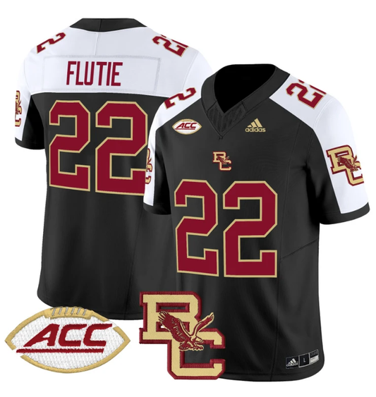 Doug Flutie Jersey #22 Boston College Eagles 2024 Stitched Black Alternate by NCAA Football Jersey