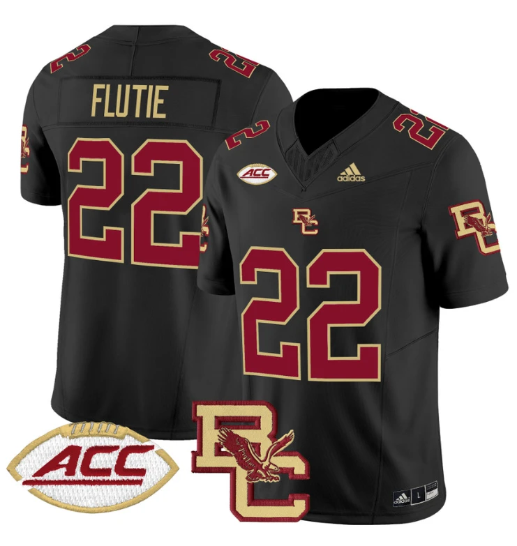 Doug Flutie Jersey #22 Boston College Eagles 2024 Stitched Black by NCAA Football Jersey