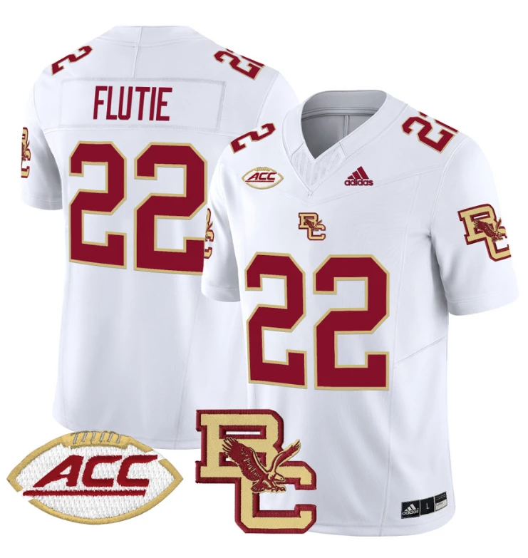 Doug Flutie Jersey #22 Boston College Eagles 2024 Stitched White by NCAA Football Jersey