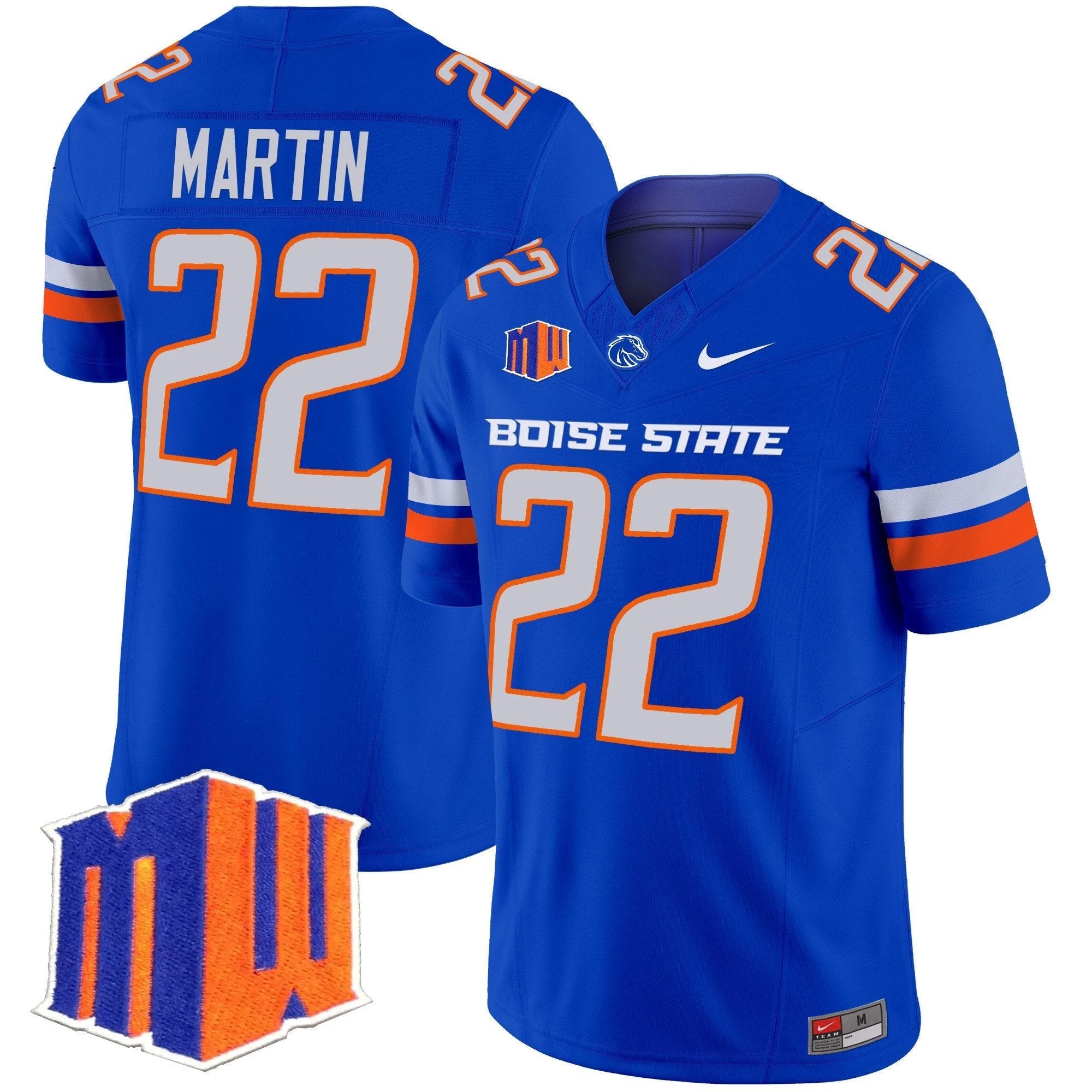Doug Martin Jersey #22 Boise State Broncos 2025 Vapor Stitched Royal by My Store