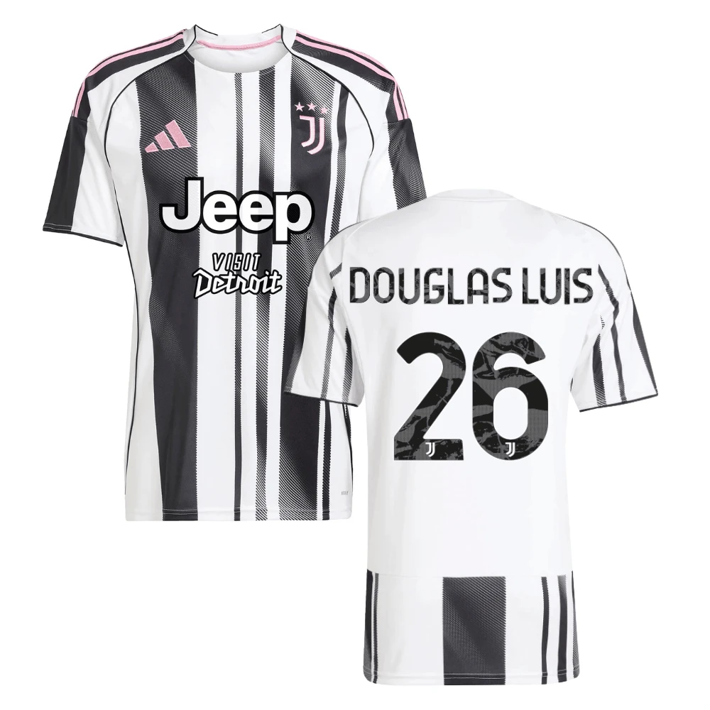 Douglas Luiz 26 Juventus 2025-26 Home Men Jersey – White by Soccer Jersey