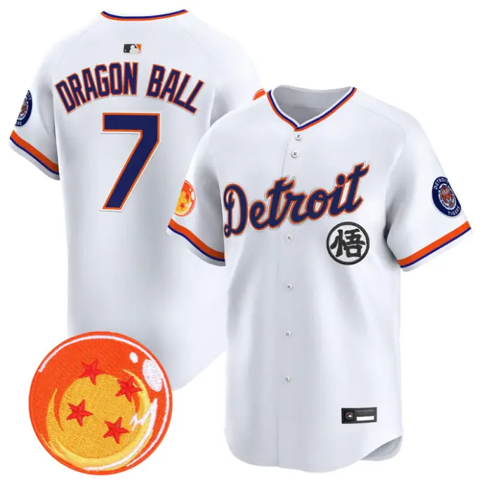 Dragon Ball Jersey #7 Detroit Tigers Dragon Ball Premier Stitched by My Store
