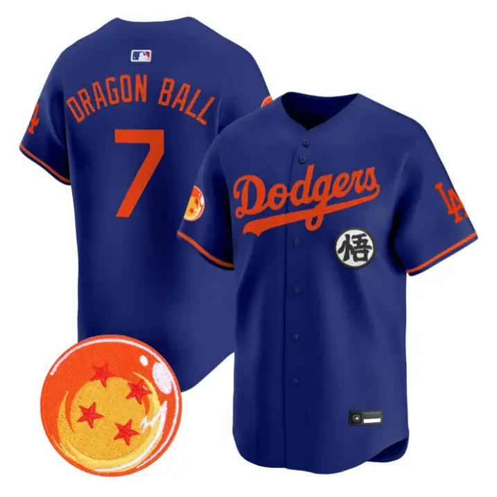 Dragon Ball Jersey #7 Dodgers Dragon Ball Vapor Premier Limited Stitched by My Store