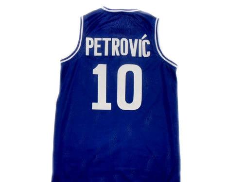 Drazen Petrovic Jersey #4 Sibenka Croatia Basketball Blue by My store basketball