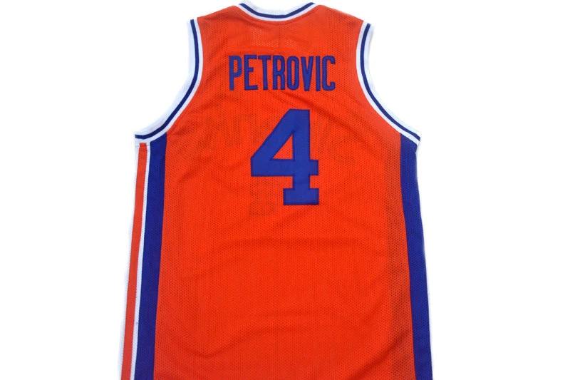 Drazen Petrovic Jersey #4 Sibenka Croatia Basketball Orange by My store basketball