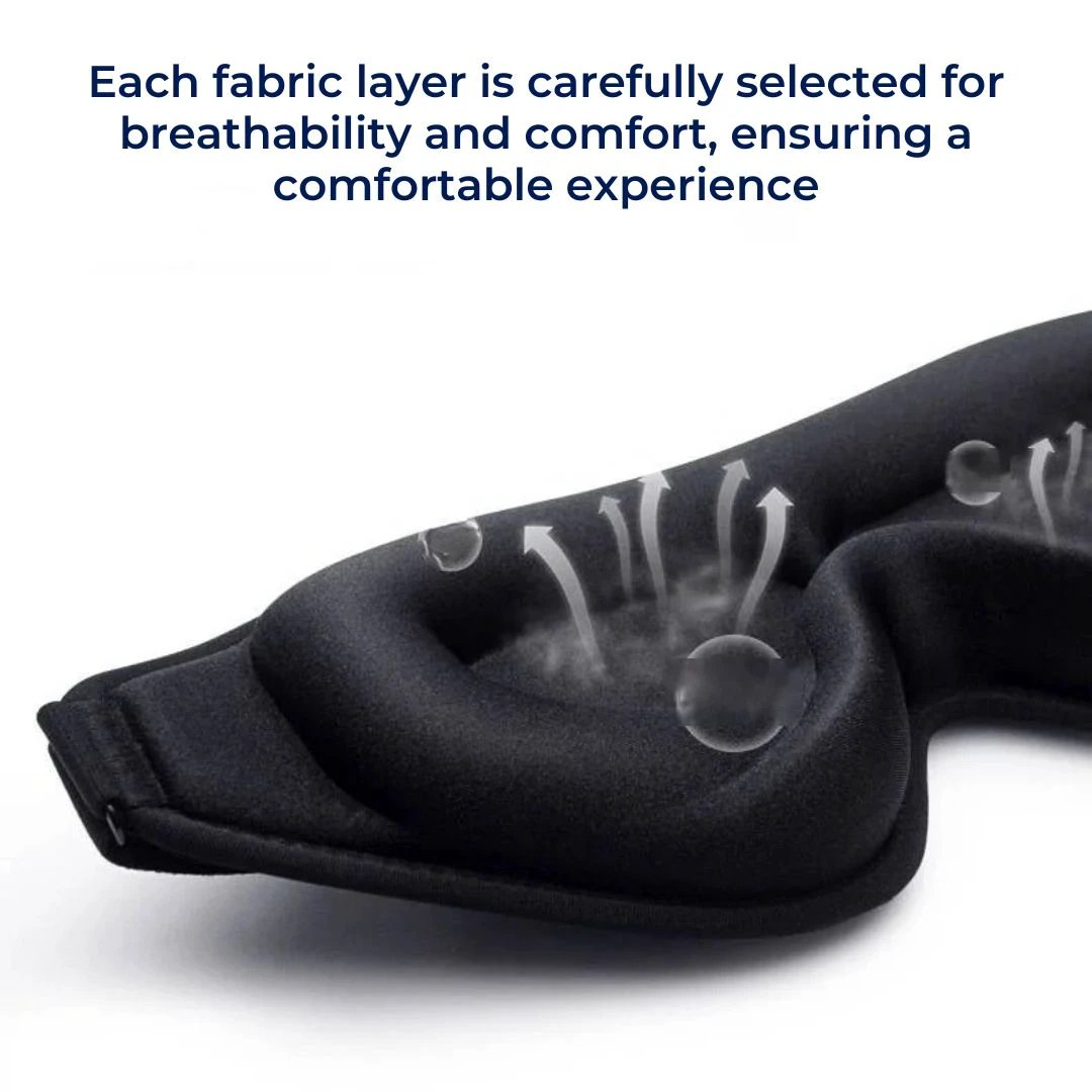 DreamSeal 3D Sleep Eye Mask | Light Blocking Mask - Sleep Blindfold - for Travel - Meditation - Insomnia - Deep Sleep - Adjustable Strap Bowlift by Bowlift