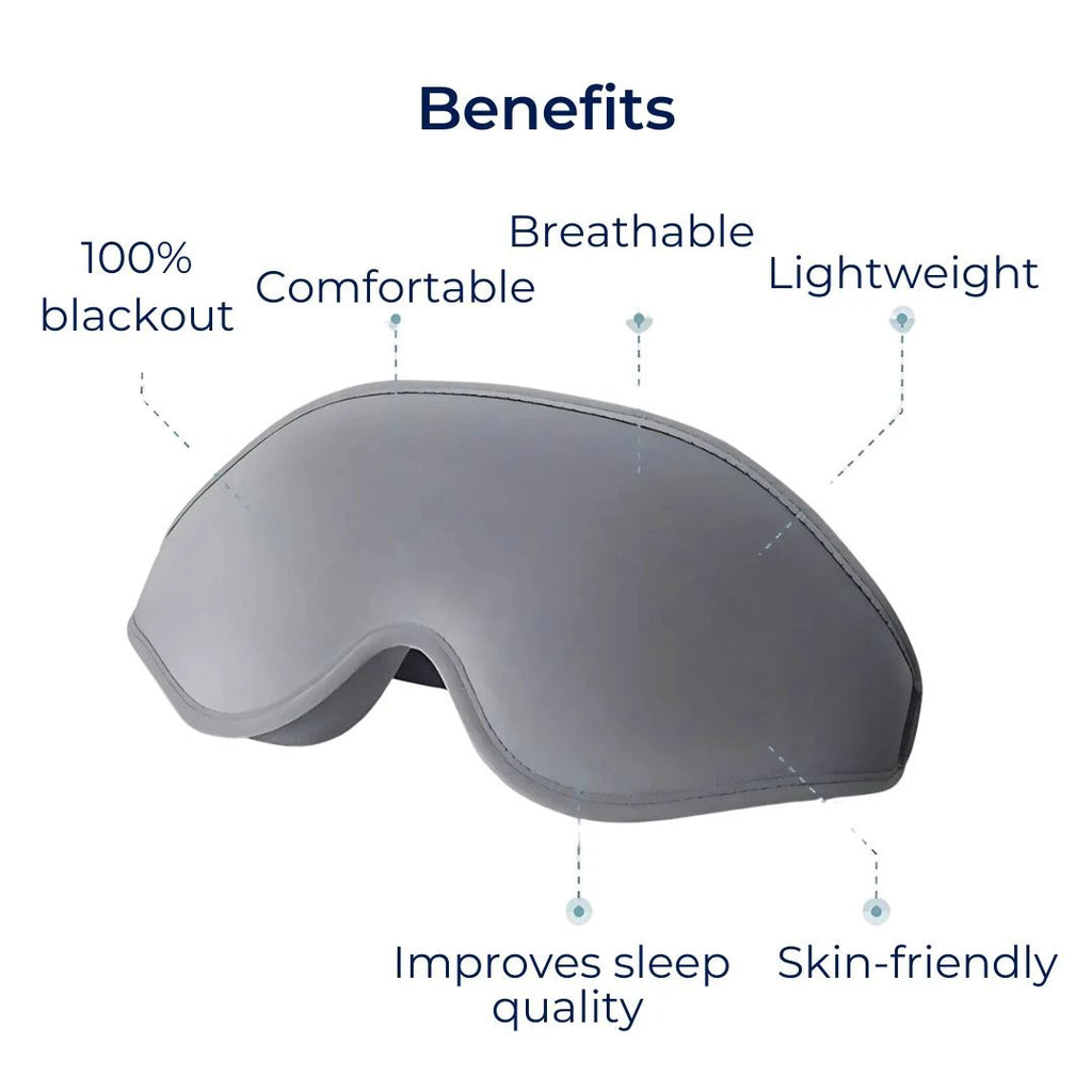 DreamSeal 3D Sleep Eye Mask | Light Blocking Mask - Sleep Blindfold - for Travel - Meditation - Insomnia - Deep Sleep - Adjustable Strap Bowlift by Bowlift