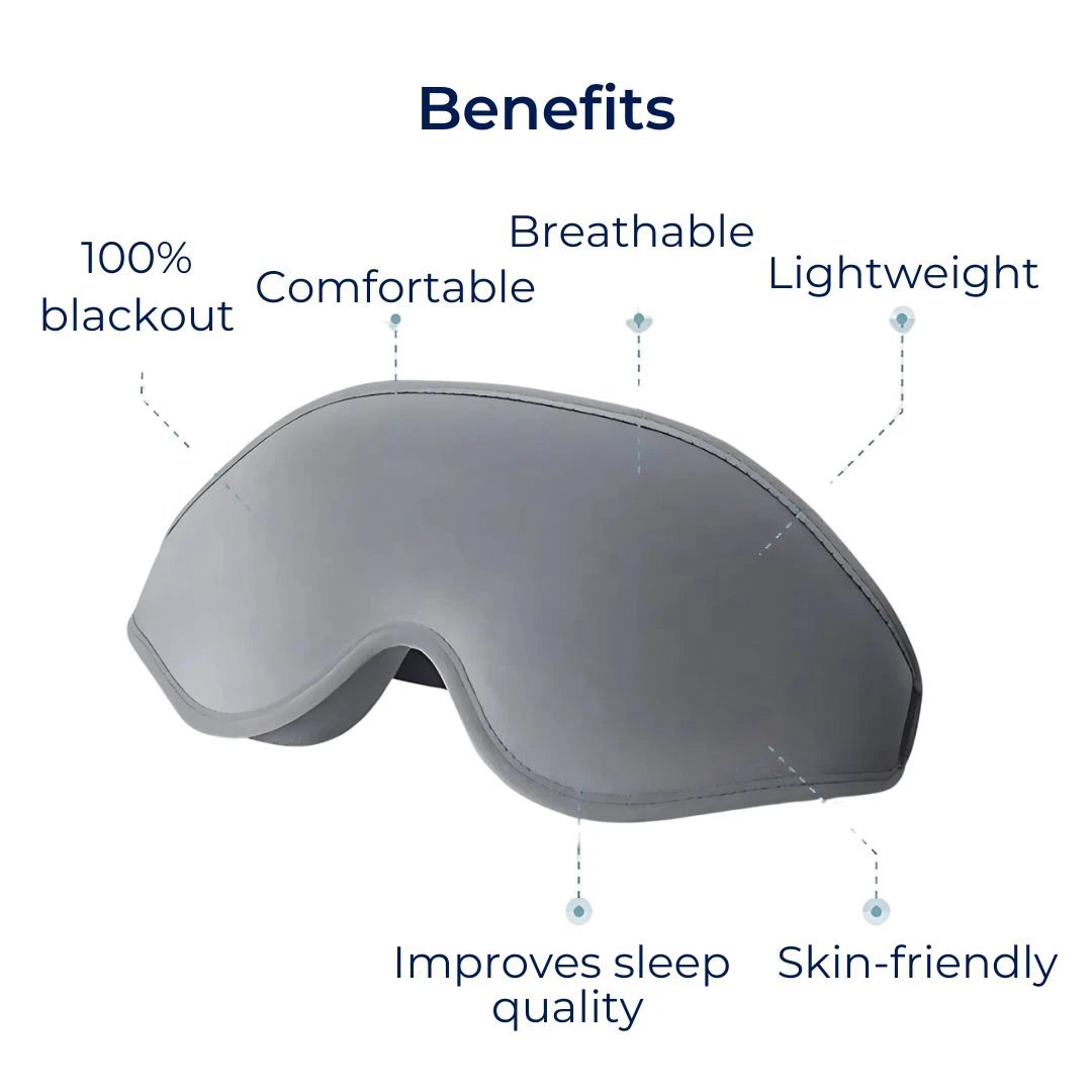 DreamSeal 3D Sleep Eye Mask | Light Blocking Mask - Sleep Blindfold - for Travel - Meditation - Insomnia - Deep Sleep - Adjustable Strap Bowlift by Bowlift