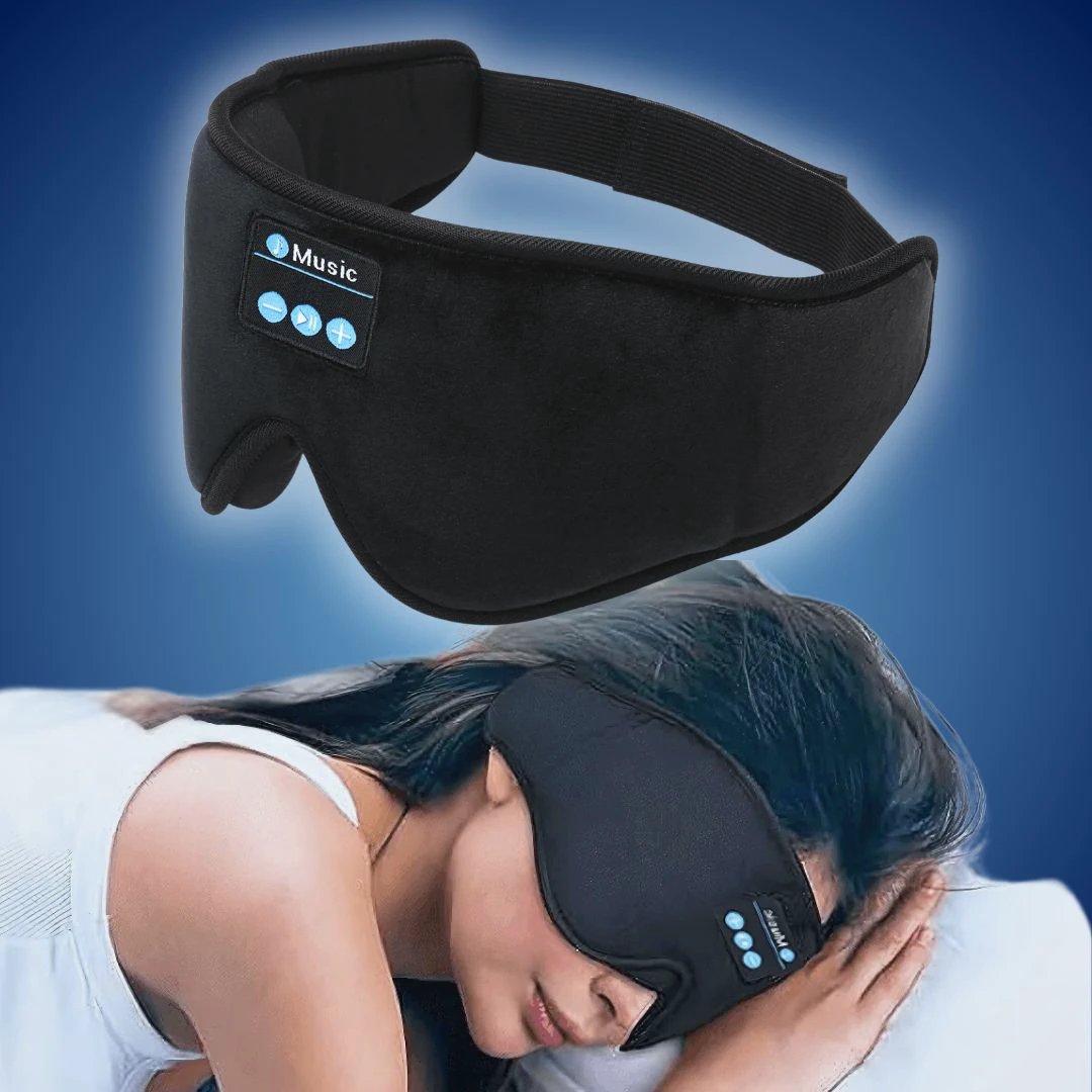 DreamSounds Bluetooth Sleeping Mask with Built-in Headphones | for Travel - Meditation - Light Blocking Comfort Bowlift by Bowlift