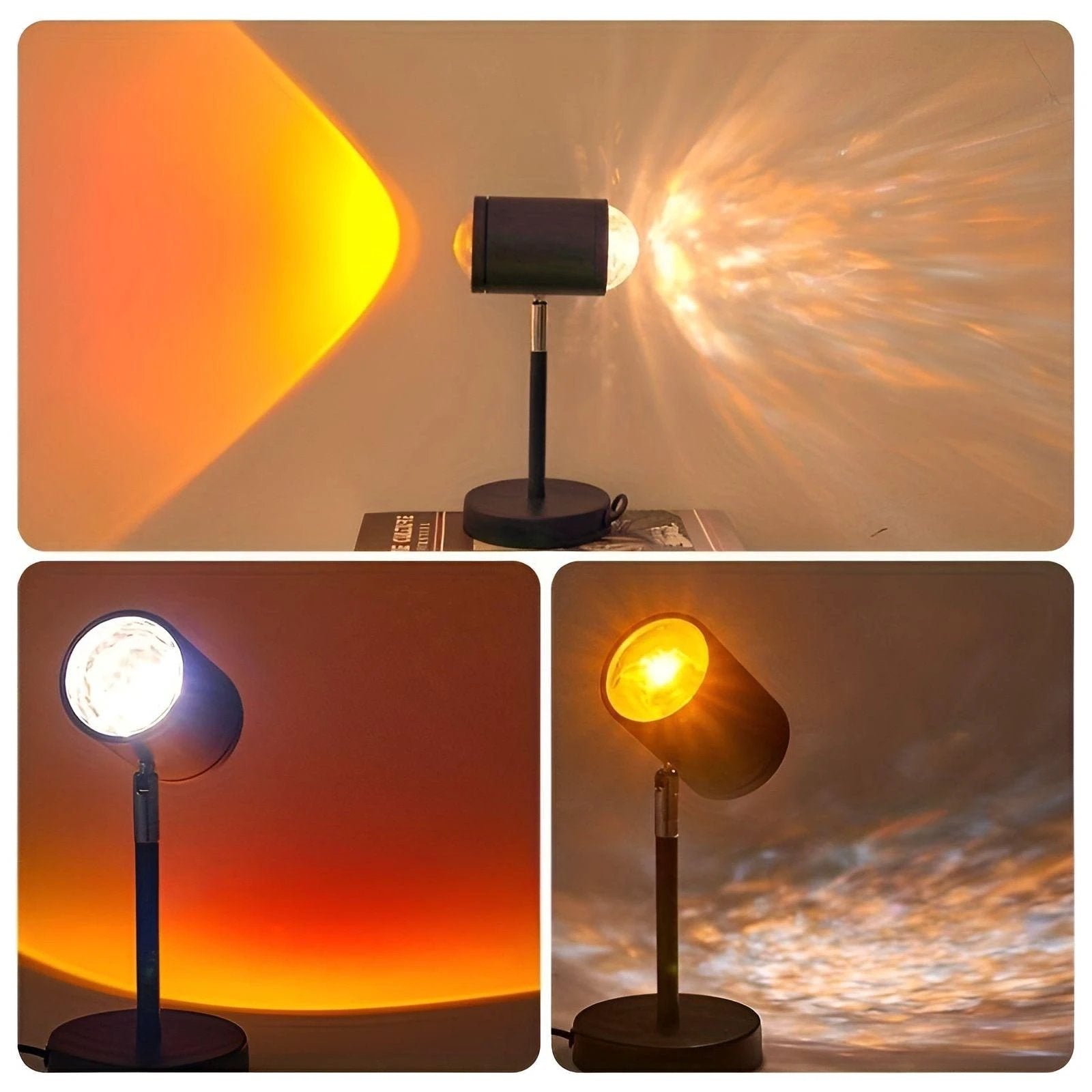 USB-Sunset Projection Lamp for Warm and Atmospheric Lighting Bowlift by Bowlift