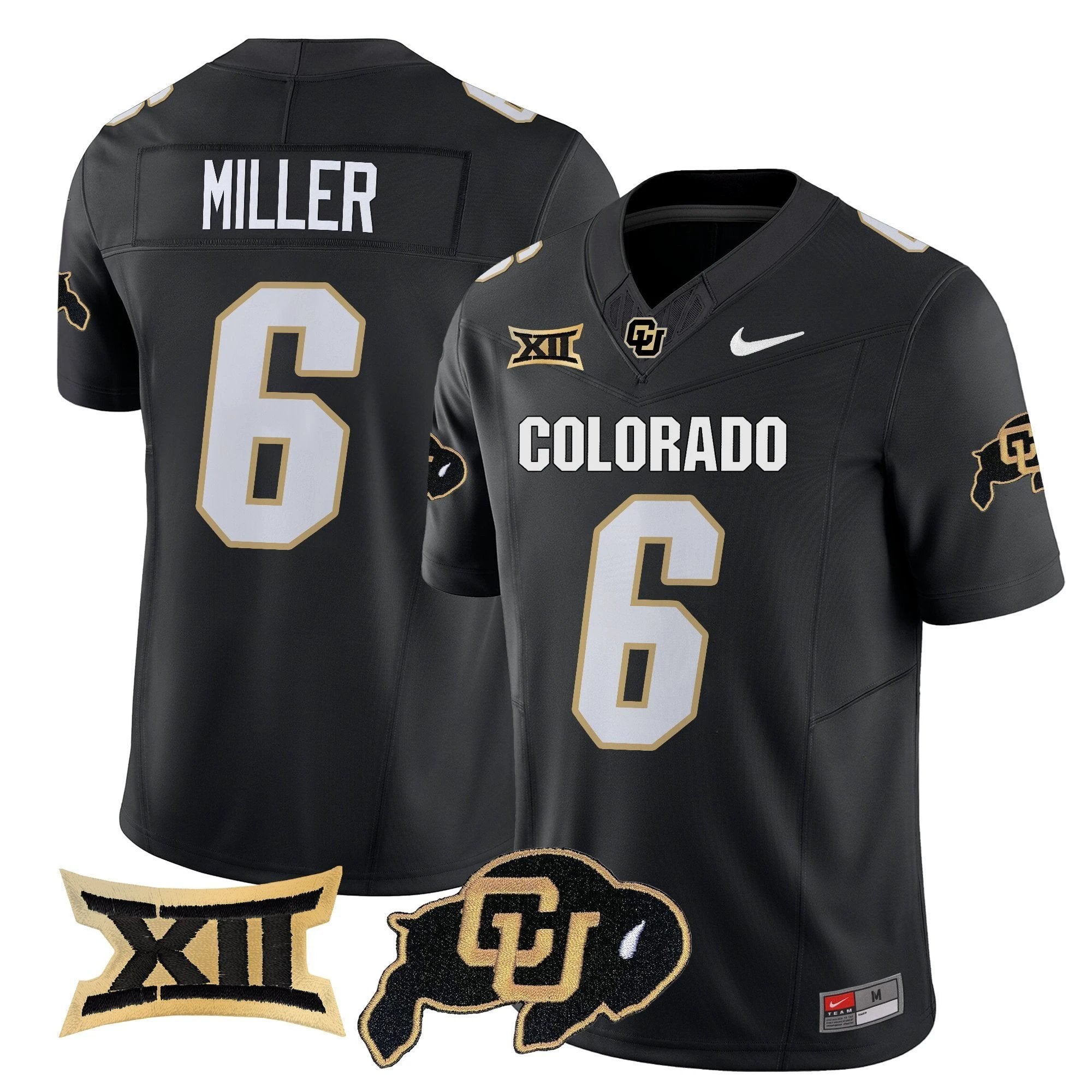 Drelon Miller Jersey #6 Colorado Buffaloes 2025 Limited Stitched Black by My Store