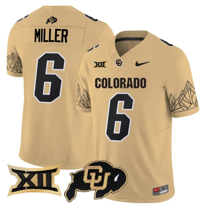 Drelon Miller Jersey #6 Colorado Buffaloes 2025 Limited V2 Stitched Gold by My Store
