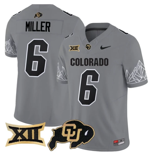 Drelon Miller Jersey #6 Colorado Buffaloes 2025 Limited V2 Stitched Gray by My Store