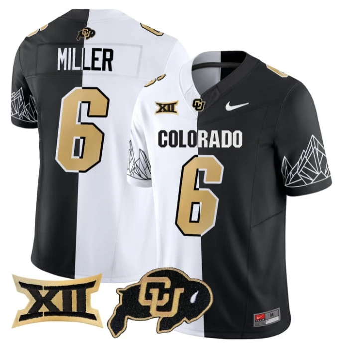 Drelon Miller Jersey #6 Colorado Buffaloes 2025 Limited V2 Stitched Stripeout by My Store