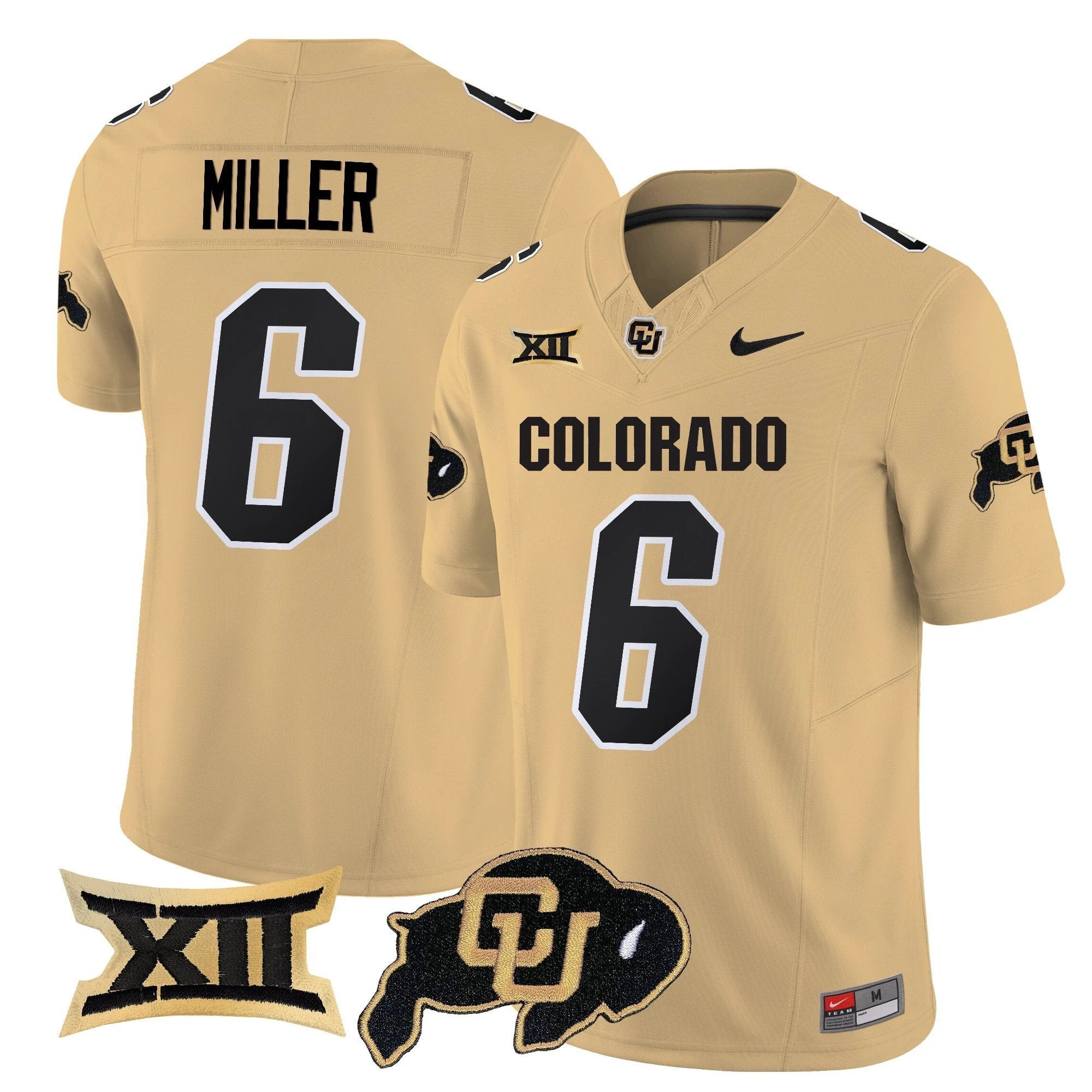 Drelon Miller Jersey #6 Colorado Buffaloes 2025 Limited Stitched by My Store NCAA Football Jerseys
