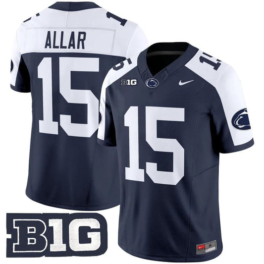 Drew Allar Jersey #15 Penn State Vapor Limited 2025 Stitched Navy Alternate by My Store