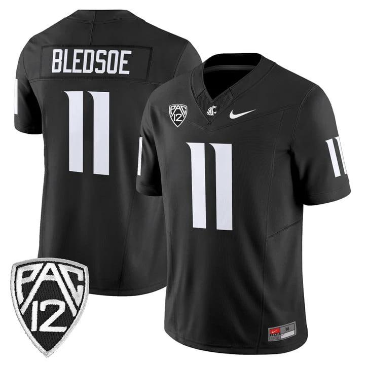 Drew Bledsoe Jersey #11 Washington State Cougars 2025 Vapor Limited Stitched by My Store NCAA Football Jerseys