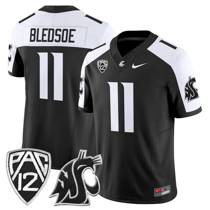 Drew Bledsoe Jersey #11 Washington State Cougars 2025 Vapor Limited Stitched by My Store NCAA Football Jerseys