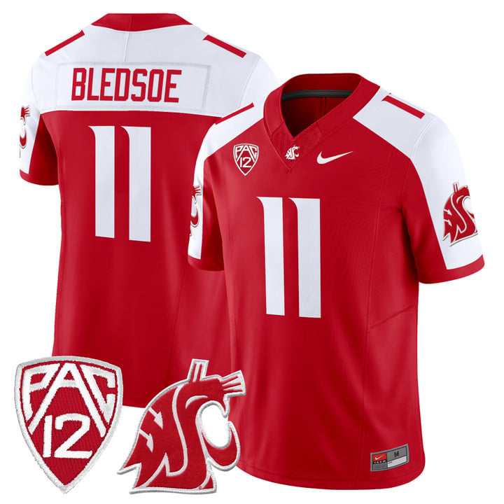 Drew Bledsoe Jersey #11 Washington State Cougars 2025 Vapor Limited Stitched by My Store NCAA Football Jerseys