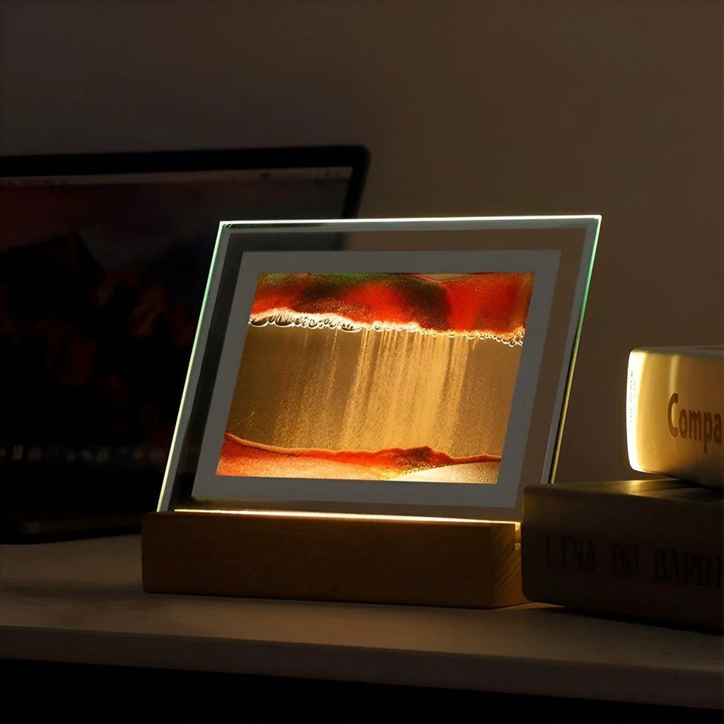 Hypnotic Sand Art Lamp with Soothing LED Light Bowlift by Bowlift