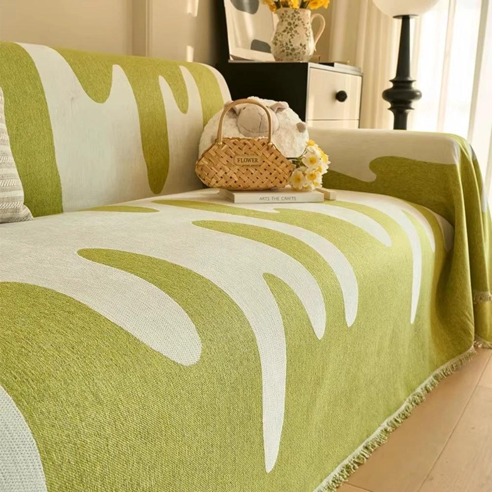 Dripping Color Chenille Sofa Cover by Casa & Beyond