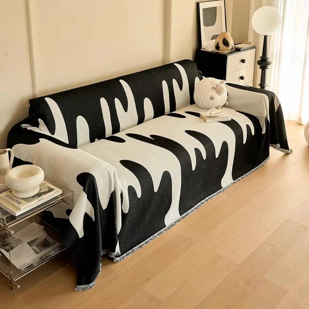 Dripping Color Chenille Sofa Cover by Casa & Beyond