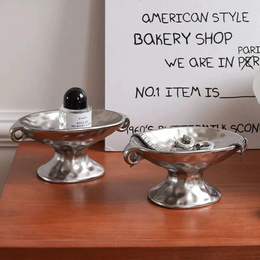 Dual-Ear Ceramic Oval Organizer by Casa & Beyond