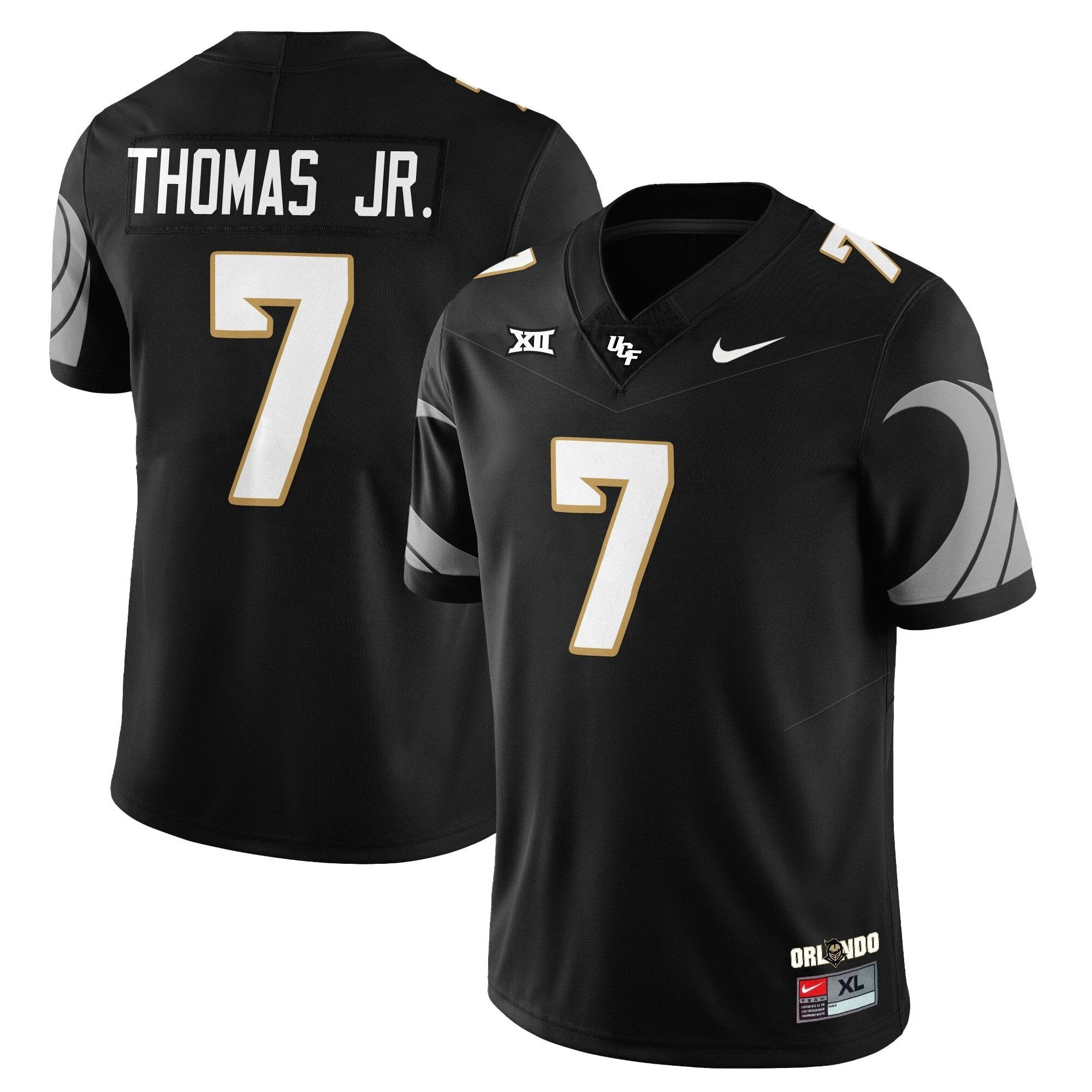 Duane Thomas Jr Jersey #7 UCF Football 2025 Core Uniforms Stitched Black by NCAA Football Jersey