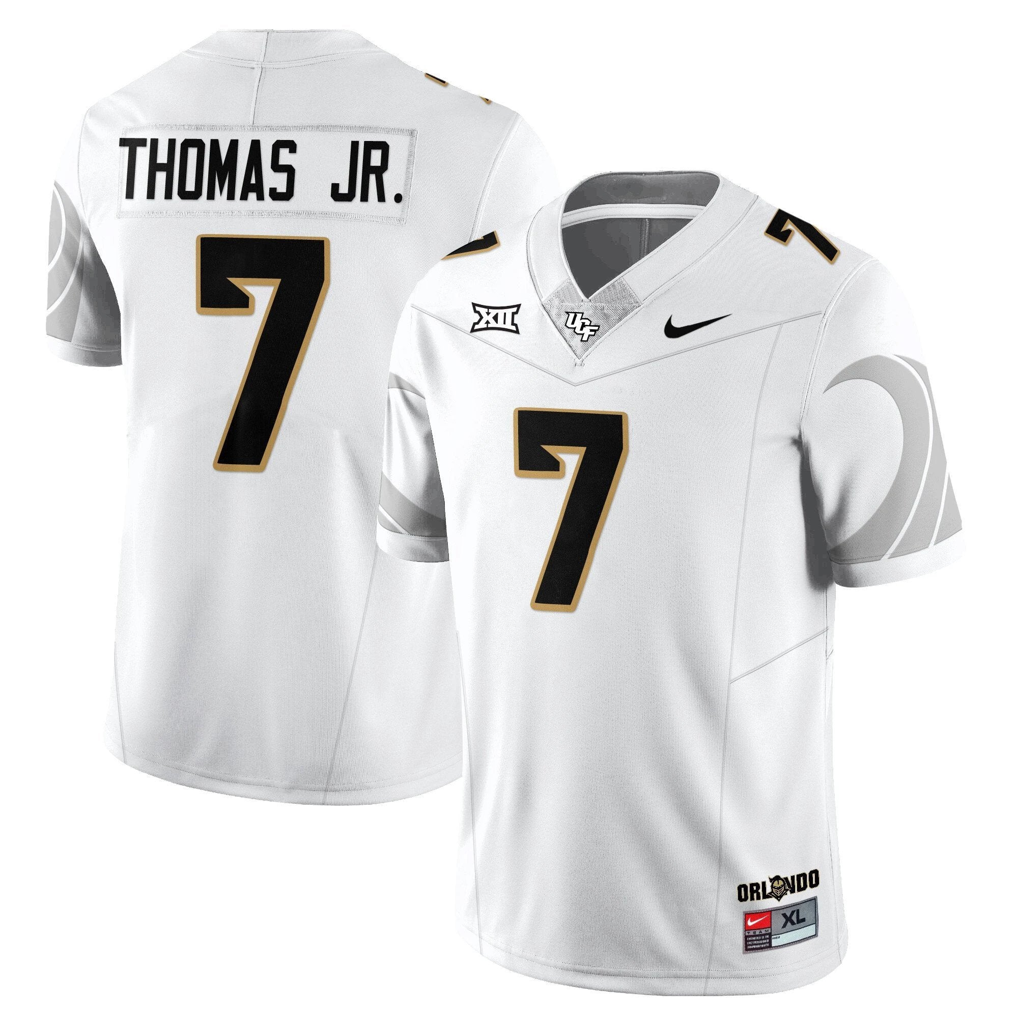 Duane Thomas Jr Jersey #7 UCF Football 2025 Core Uniforms Stitched White by NCAA Football Jersey