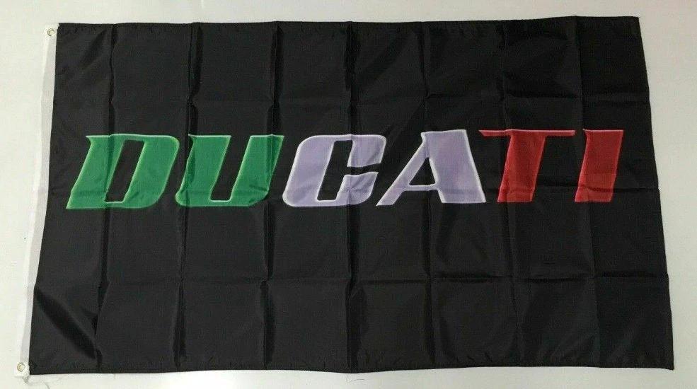 Ducati Banner Flag Motor Bike Cycle Monster Garage Project Mancave Workshop 3x5ft by flagsjustdoit
