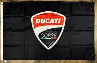 Ducati Black Flag 3X5 Ft Polyester Banner USA 90x150cm by flagsjustdoit