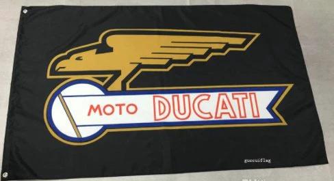 Ducati Moto Flag 3X5 Ft Polyester Banner USA 90x150cm by flagsjustdoit